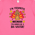 thumbnail image 4 of Inktastic Thanksgiving I'm Thankful Because I'm Gonna Be a Big Sister Girls Baby T-Shirt, 4 of 5