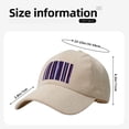 thumbnail image 2 of Baseball Cap Bent Eaves Design 6 Piece Cap Body Breathable Not Hot Plastic Cap Drag For Daily Travel Vacation Violet White Stripe_4 Beige, 2 of 8