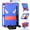 Blue+Red, variant on Decase for iPad Mini 7th(A17 Pro) 2024 / Mini 6th Generation 8.3" 2021, with Pen Holder & Shoulder Strap,3-Layers Heavy Duty Shockproof Protective Cover for Children (Boys)/Man,Red+Blue