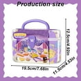 thumbnail image 3 of ‌Portable Pretend Play Kitchen Set with 25pc Plastic Food - Foldable Suitcase Design for Travel, Toddler Cooking Toy Develops Fine Motor Skills, Learning Gift for Child, 3 of 9