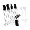 thumbnail image 2 of 5 frascos de perfume de vidrio recargables de 10 ml, portátiles, a prueba de fugas, para fiestas, mini atomizadores resistentes, contenedores de Negro, 2 of 8