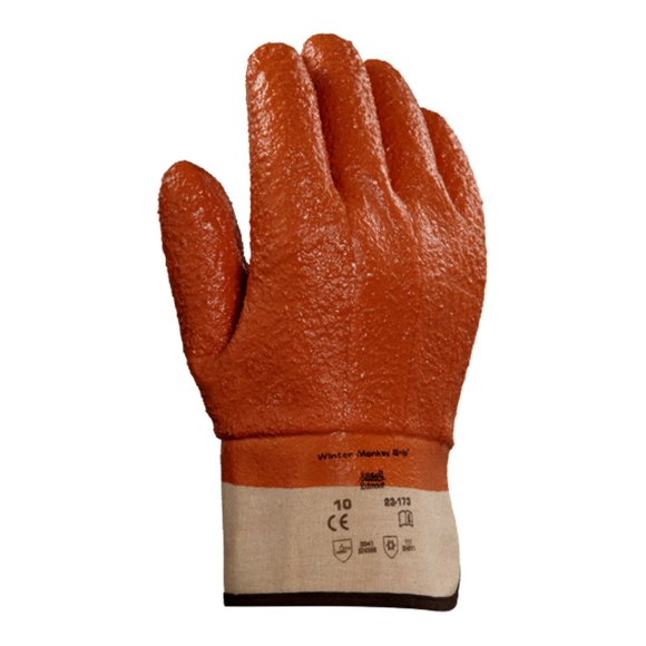Guantes Ansell Winter Monkey Grip 23-173 revestidos de PVC, talla 10