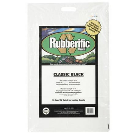 Rubberific RM16BK  .8 cu. ft. Black Rubber Mulch (Best Mulch For Playground)