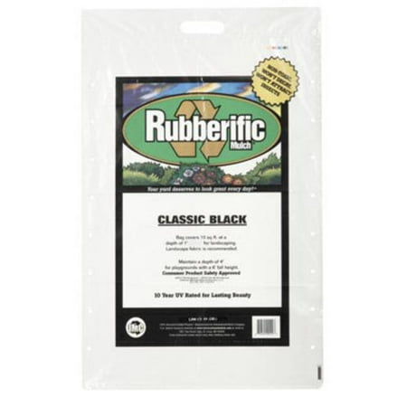 Rubberific RM16BK  .8 cu. ft. Black Rubber Mulch (Best Garden Mulch For Weed Control)