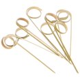 thumbnail image 5 of 100Pcs Party Fruit Picks Loop Cocktail Picks Simple Bamboo Food, 5 of 5