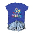 thumbnail image 4 of WEIWEN Womens Support Squad Autism Awareness Multicolor Ribbon Graphic Tees Summer Tshirts Shirts for Women Fashion Going Out Tops (Blue, XXL), 4 of 4