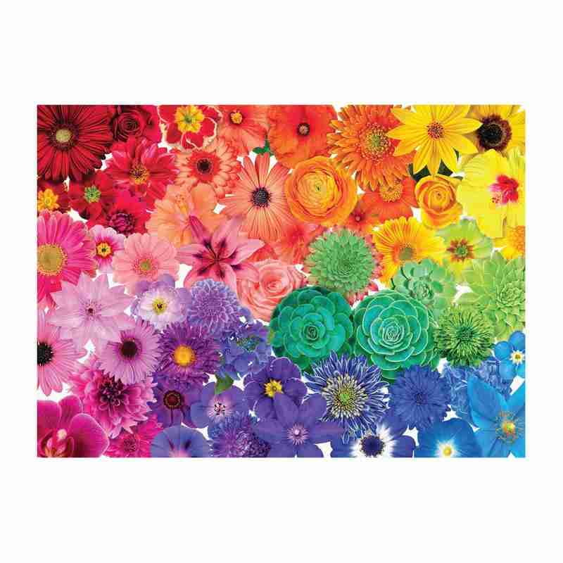 1000 Piece Rainbow Flowers Jigsaw Puzzles For Adults Education Kids B1C4 