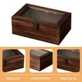 thumbnail image 3 of Shisuyan Wooden Storage Box With Buckle Glass Window Jewelries Box Trinket Container for Women, 3 of 8