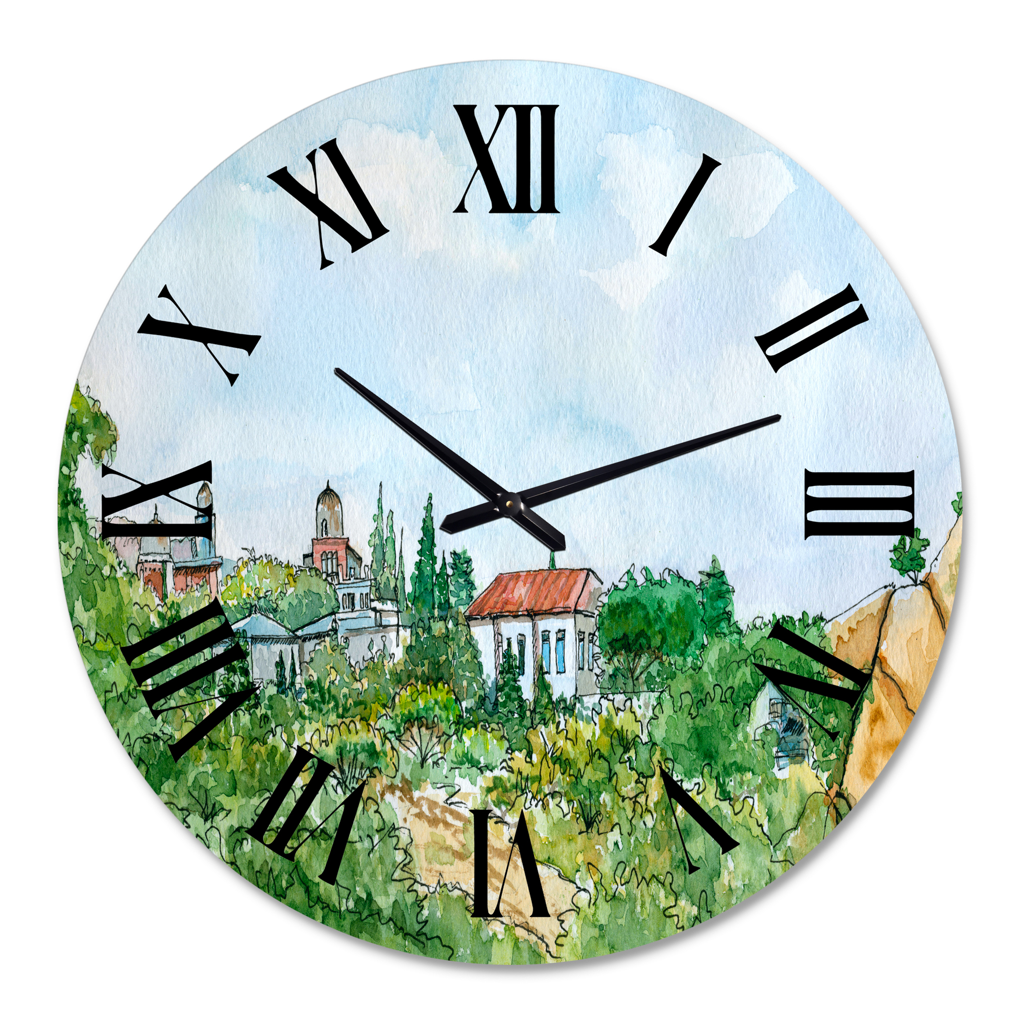 Designart 1 in Quartz Traditional Wall Clock