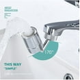 thumbnail image 3 of Swivel Kitchen Sink Faucet Aerator, High-Pressure Water Flow With Durability Enhancement For Kitchen Faucets, Universal Use In 99% Types Of Home Kitchen Faucets, Flexible Faucet, 3 of 6