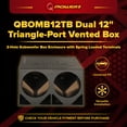 thumbnail image 2 of Qpower QBOMB12TB Dual 12" Woofer Box "q Bomb" Turbo Ported, 2 of 6