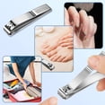 thumbnail image 6 of 8-Pack Straight Edge Nail Clippers, Stainless Steel Nail Clippers, Large Bulk Nail Clipper Set for Thick Toe Nails, Portable Travel Fingernail Toenail Clippers for Men Women Adults Seniors, 6 of 7