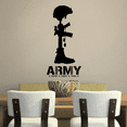 thumbnail image 3 of Army Equipments - Blood Sweat Tears Military Combat Boots Dog Tag Combat Helmet Wall Art Sticker Decal for Boys Girls Room Wall Rooms Bedroom Play Room Play Area Kid House Home Décor Size (20x8 inch), 3 of 3