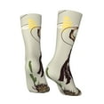 Zufioo Vintage Cowboy Riding Horse Print Thigh High Socks,Knee High