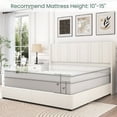 thumbnail image 3 of Breltam King Size Upholstered Platform Bed Frame with 4 Storage Drawers and Vertical Linen Wingback Channel Tufted Headboard, 3 of 9