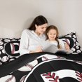 thumbnail image 5 of Homewish Baseball Initial Letter Twin Bedding Sets 7-Piece, Cartoon Monogrammed D Bedding Comforter Set, Kawaii Ball Print Reversible Sheet Sets, Lightweight Room Decor, 5 of 8