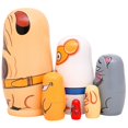 thumbnail image 3 of 6pcs Handmade Wooden Russian Nesting Dolls Russian Nesting Dolls Cute Dogs Matryoshka Dolls, 3 of 4
