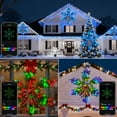 thumbnail image 6 of 4ft/48in Pre-lit Artificial Christmas Hanging Snowflake Star Wreath with Programmable RGB Fairy Lights, 6 of 9