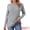 Grey, variant on Women's Crewneck Ribbed Knit Pullover Long Sleeve Sweater M Grey