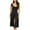 Black, variant on qolati Women Bustier Midi Dresses 2023 Square Neck Low Cut Sleeveless Summer Boho Dress Solid Split Hem Pleated Cocktail Party Club Dress