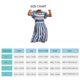 thumbnail image 5 of BRILLAR Vestido de manga corta para mujer, estampado a rayas, cuello redondo, estilo informal, vestido suelto para verano, azul, L, 5 of 5
