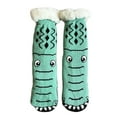 thumbnail image 4 of Arlun 1 Pair Men's Fuzzy Slipper Socks Cute Crocodile Graphic Soft Cozy Fluffy Grips Socks Winter Warm Non Christmas Mid-Calf Casual Socks for Christmas Gifts Green One Size, 4 of 4