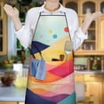 thumbnail image 4 of Colorful Tie Dye Mountain Pattern Apron-Garden Aprons for Women with Pockets-Cotton Linen Waterproof Kitchen Cooking Gardening Aprons Adjustable for Kitchen,Cooking,BBQ and Salon 33x27 Inch, 4 of 4