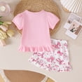 thumbnail image 7 of KEXE Summer Clothes For Girls 3T Summer Clothes Girl Toddler Baby Girl Outfits Summer Clothes Infant Spring Short Sleeve Shirt Tops Cute Shorts Set, 7 of 7