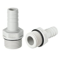 Unique Bargains Barb Hose Fittings Connector Adapter 6mm or 15/64" Barbed x 1/8" G Male Pipe 2Pcs 15/32" x G1/2