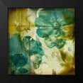 thumbnail image 2 of Mountain, Ricki 12x12 Black Modern Framed Museum Art Print Titled - Vintage Teal Blooms I, 2 of 5