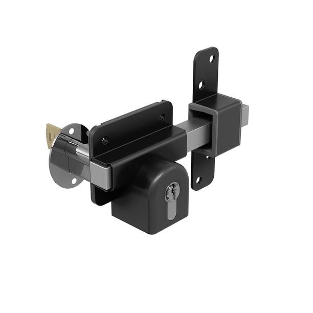 Cerradura de puerta Gatemate de tiro largo 1490126 con perfil europeo con llave igual