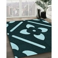 thumbnail image 2 of Ahgly Company Indoor Round Patterned Night Black Area Rugs, 3' Round, 2 of 6