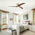 thumbnail image 3 of BOFANG Ultra Quiet Bedroom Ceiling Fan, Low Profile with Light & Remote, Modern 52 inch Design,Nickel, 3 of 10