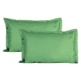 thumbnail image 1 of Egyptian Cotton Euro Sham 26X26 Size Pillow Covers Stripe 600 TC Sateen Soft And Smooth Cotton Comfortable Bed Pillow Cover (Set of 2, Moss), 1 of 5