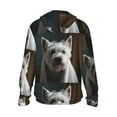 thumbnail image 3 of Kll Dog Wrapped In Towel 1 Print Men'S Women’s Upf 50+ Sun Protection Outdoor Hoodie Jacket Long Sleeve Fishing Hiking Performance Shirt- Medium, 3 of 8