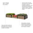 thumbnail image 4 of Everbloom Terraced Triple (Hi-Lo-Hi) 36" x 110" x 14" Brown Wood and Steel Raised Garden Kit with Heavy Duty Construction, 4 of 6
