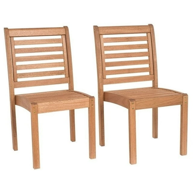 Chaise de Patio Empilable Int Home Miami Corp Eucalyptus (Lot de 2)
