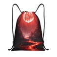 thumbnail image 1 of Fotbe Red Moon Lava Bolsa Mochila con Cordón Estampada, Bolsa de Gimnasio Deportiva, Bolsa Cinch, Bolsa con Cordón para Hombres y Mujeres-Small, 1 of 6
