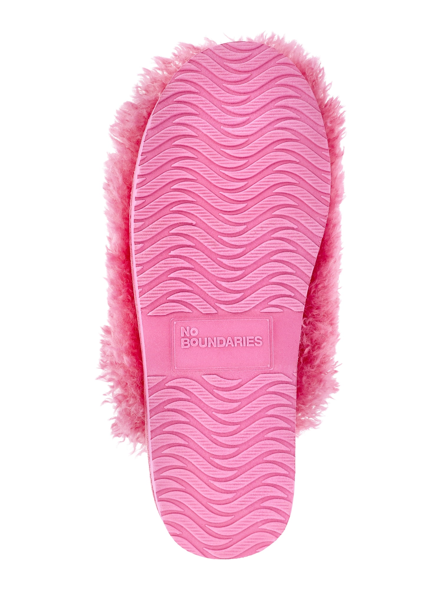 No Boundaries Women's Fuzzy Platform Slippers