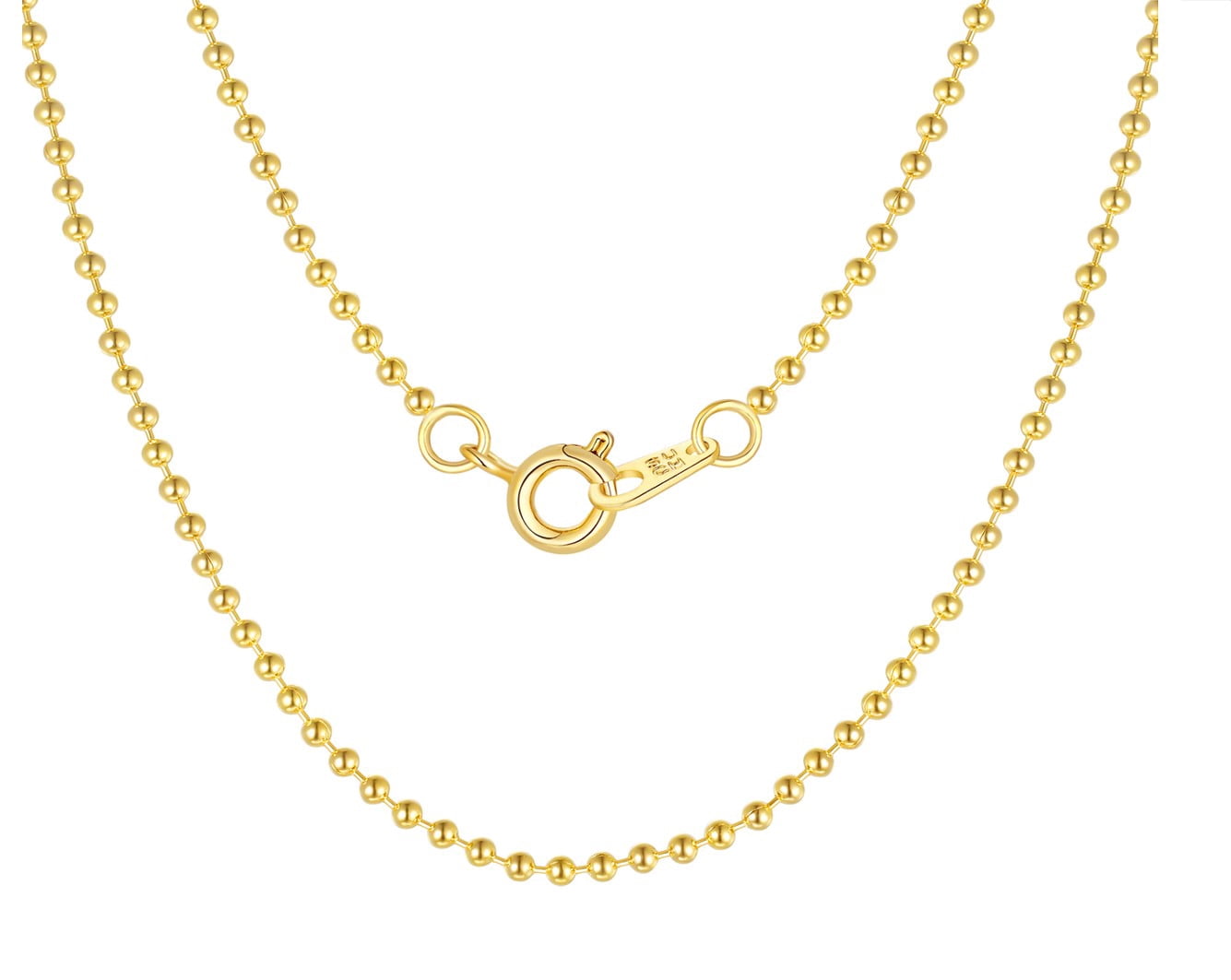 Adult 14KT Gold Flash Plated Initial Double Necklace Set with Simulated Diamonds