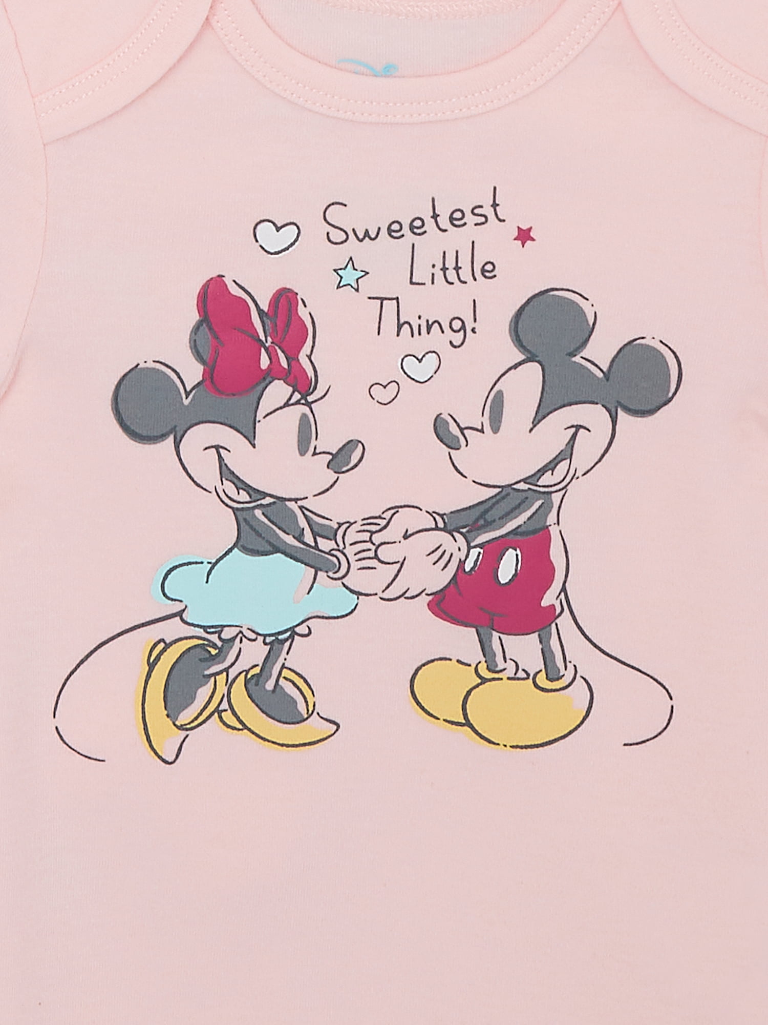 Disney Baby Wishes + Dreams Baby Girl Minnie Mouse Bodysuits and Pants Outfit Set, 9-piece, Newborn-12 Months
