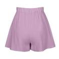 thumbnail image 7 of Kovlvoll Womens Shorts Plus Size Summer Lightweight Comfy Elastic Waist Drawstring Loose Summer Skirts with Shorts, 7 of 7