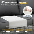thumbnail image 4 of MRUAKA Outdoor Cushions for Patio Furniture, 4'' Replacement Cushions, Set of 4 Water-Resistant Outdoor Sectional Cushions for Sofa Couch Chair (Grey), 4 of 9