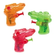 Fun Express Mini Squirt Gun Assortment, Plastic Water Guns, Assorted Colors, 50 Count