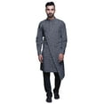 thumbnail image 1 of Atasi Designer Kurta Pajama For Men Printed Angrakha Kurta Set Summer Clothing, 1 of 3