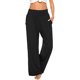 thumbnail image 1 of VISgogo Pantalones casuales de pierna ancha para mujer, pantalones sueltos de longitud completa de cintura media de color sólido con bolsillo para damas, S / M / L / XL / XXL VISgogo moda, 1 of 4