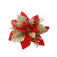 thumbnail image 3 of 5 piezas de flores navideñas con purpurina artificial, flores de Pascua, adornos para árbol de Navidad, guirnaldas DIY, decoraciones para el hogar, bodas, fiestas, regalo, 3 of 5