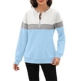 thumbnail image 3 of VDJ Womens Sweatshirts Half Zip Up Crewneck Long Sleeve Pullover Tops Color Block Fall Winter Fashion Workout Sweat Shirts 2026, 3 of 5