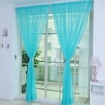 thumbnail image 3 of Matsuzay Cortina Color puro Tul Puerta Ventana Cortina Panel Drapeado Bufanda transparente Kits de decoración para fiestas azul eléctrico 100*270cm, 3 of 6