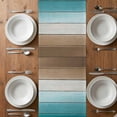 thumbnail image 6 of Starfish Table Runner - 70 Inch Long, Kitchen Dining Table Runner Dresser Scarves, Coastal Coral Ocean Turquoise Brown Wooden Farmhouse Decor for Coffee Tables Wedding Party Banquet, 6 of 8